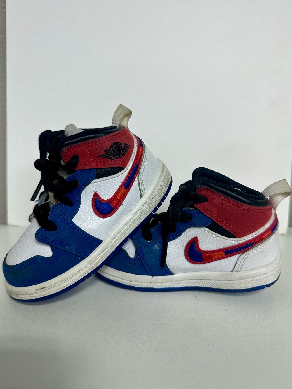 JORDAN 1 MID SE TD 'MULTICOLORED SWOOSH 5C toddler